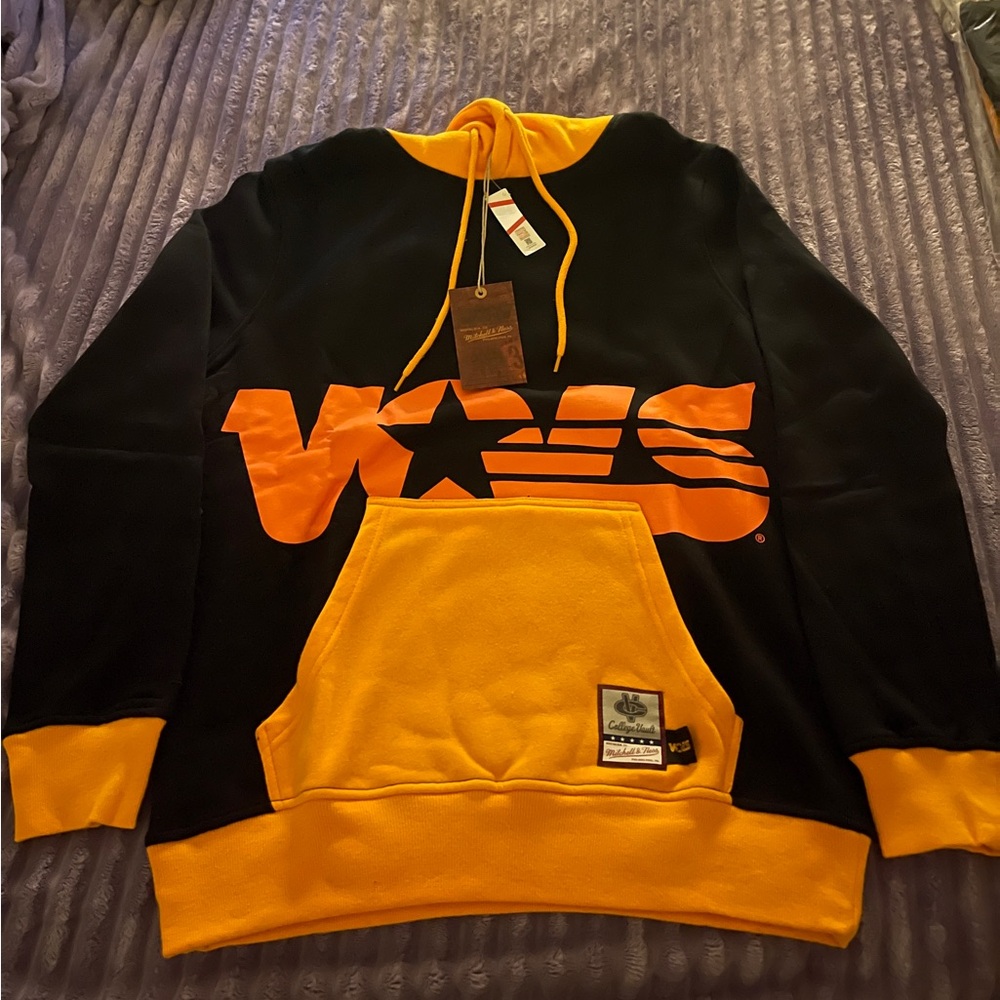 Men's Mitchell & Ness Black Tennessee Volunteers Big Face Pullover Hoodie